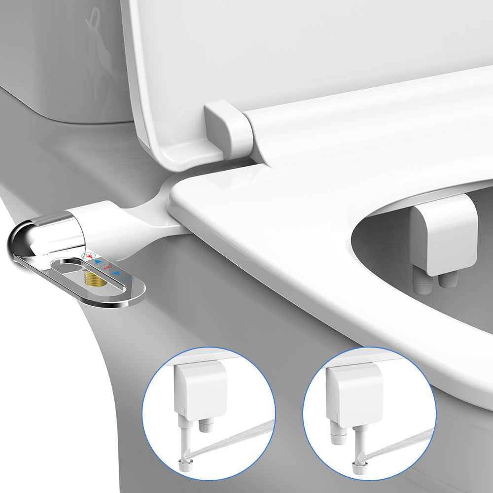 Smart toilet seat with double hot and cold jet.